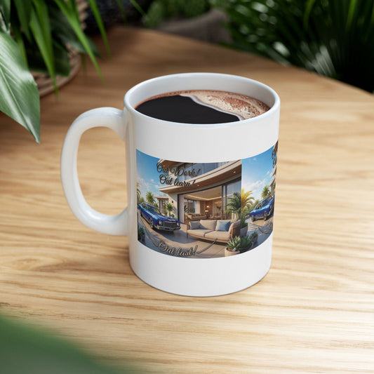 A SUMMER! Time! CELEBRATION! Ceramic! Mug! 11oz