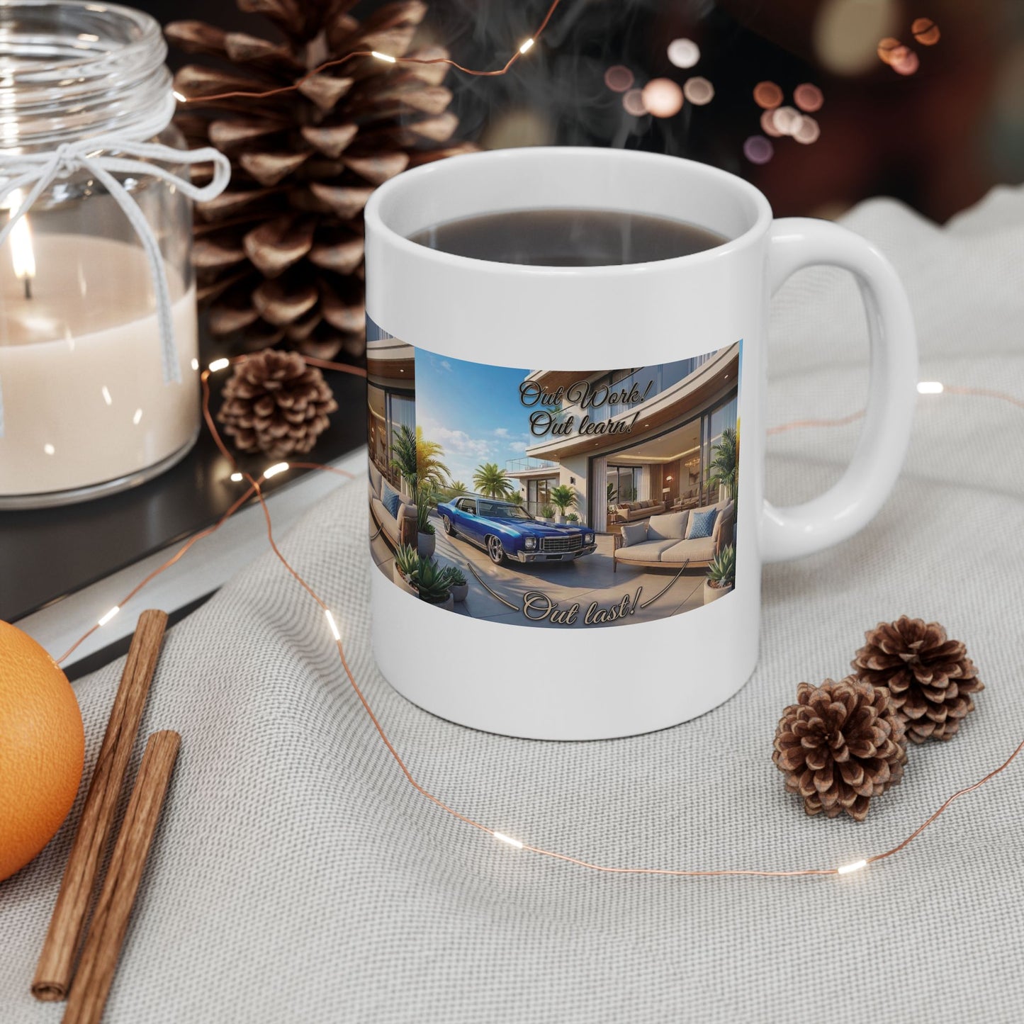 A SUMMER! Time! CELEBRATION! Ceramic! Mug! 11oz